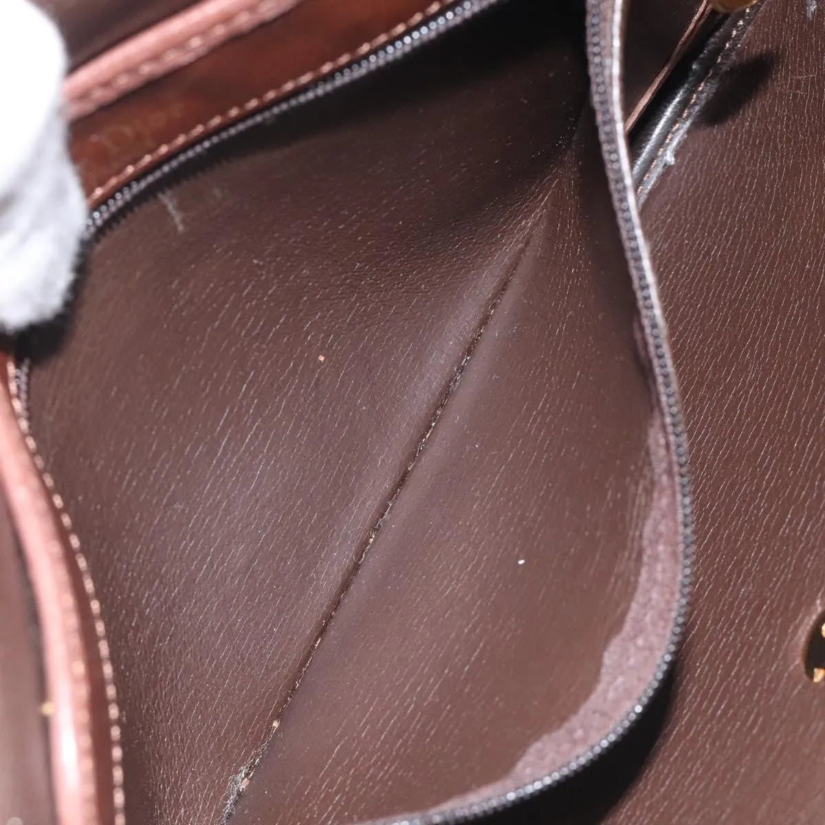 Christian Dior Vintage CD Flap Leather, Brown, Leather, Shoulder Bag