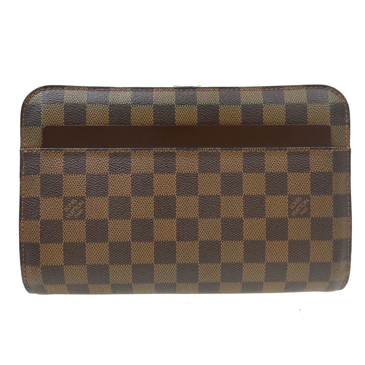 Louis Vuitton Pochette Saint Louis Damier, Brown, Canvas, Clutch