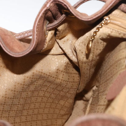 Gucci Vintage Bamboo Suede, Brown, Suede, Backpack