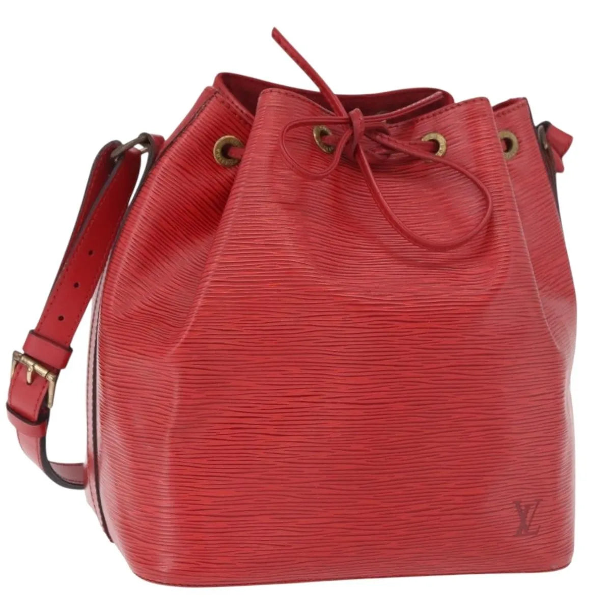 Louis Vuitton Petit Noe Epi Leather, Red, Leather, Shoulder Bag