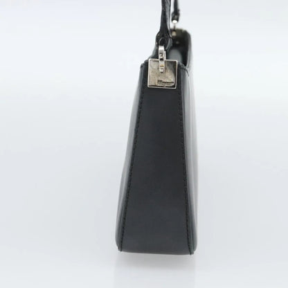 Salvatore Ferragamo Gancini Leather, Black, Leather, Shoulder Bag