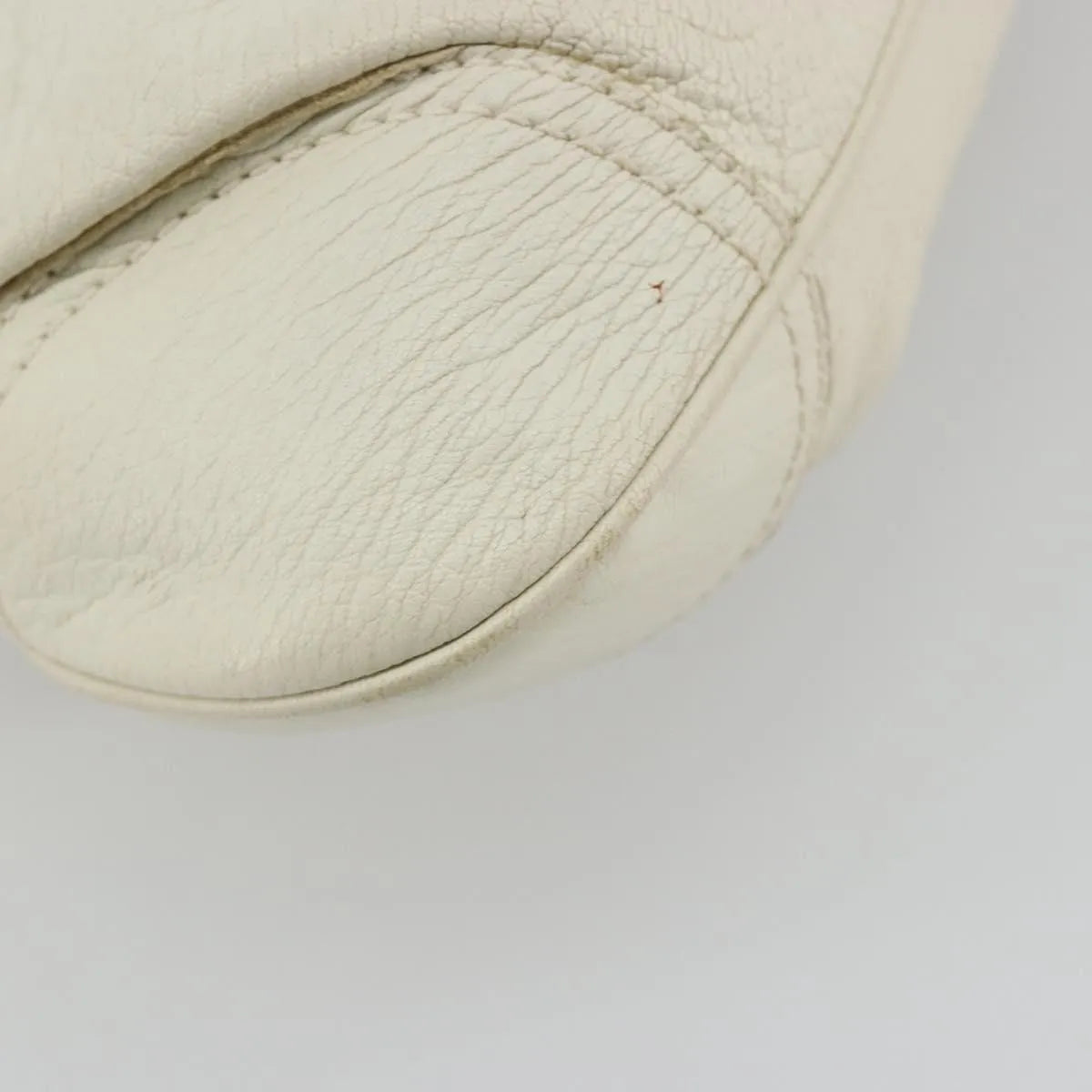 Salvatore Ferragamo Gancini Leather, White, Leather, Handbag