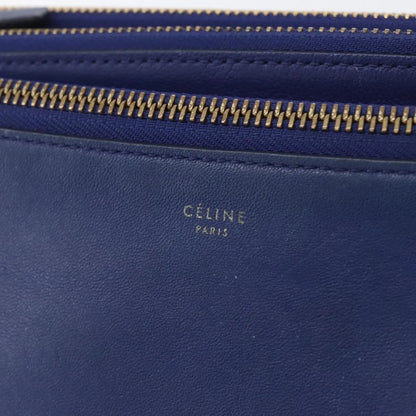 Celine Trio Leather, Blue, Leather, Shoulder Bag