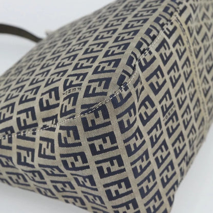 Fendi Zucchino Canvas Mamma Baguette canvas, Navy, Canvas, Shoulder Bag