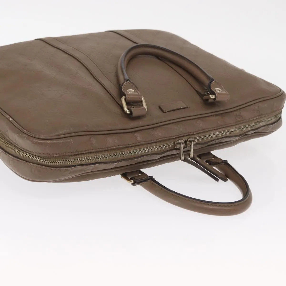 Gucci Convertible Briefcase Leather, Brown, Leather, Briefcase