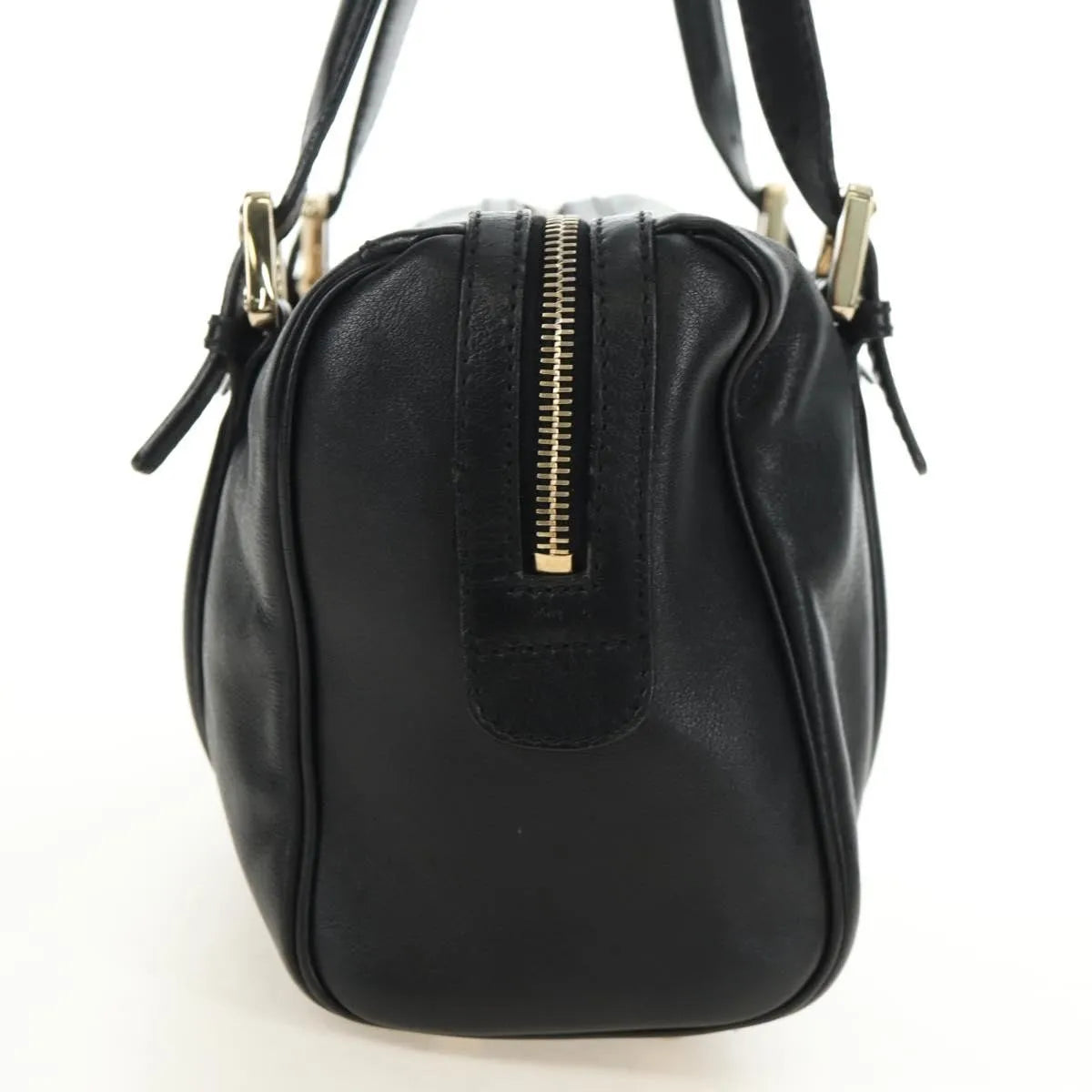 Gucci Britt Boston Duffle Leather, Black, Leather, Handbag