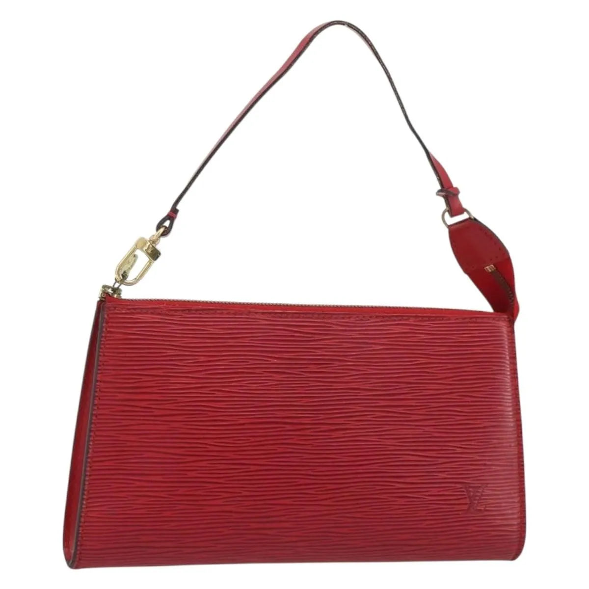 Louis Vuitton Pochette Accessoires Epi, Red, Leather, Clutch