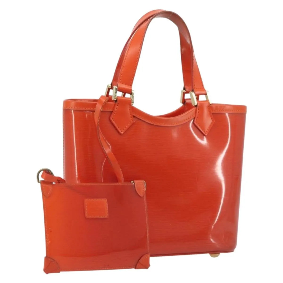 Louis Vuitton Plage Lagoon Bay Vinyl Epi Leather, Orange, Leather, Tote Bag