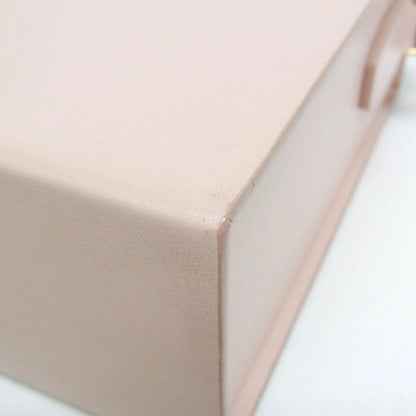 Fendi Logo Vertical Box Leather, Pink, Leather, Shoulder Bag