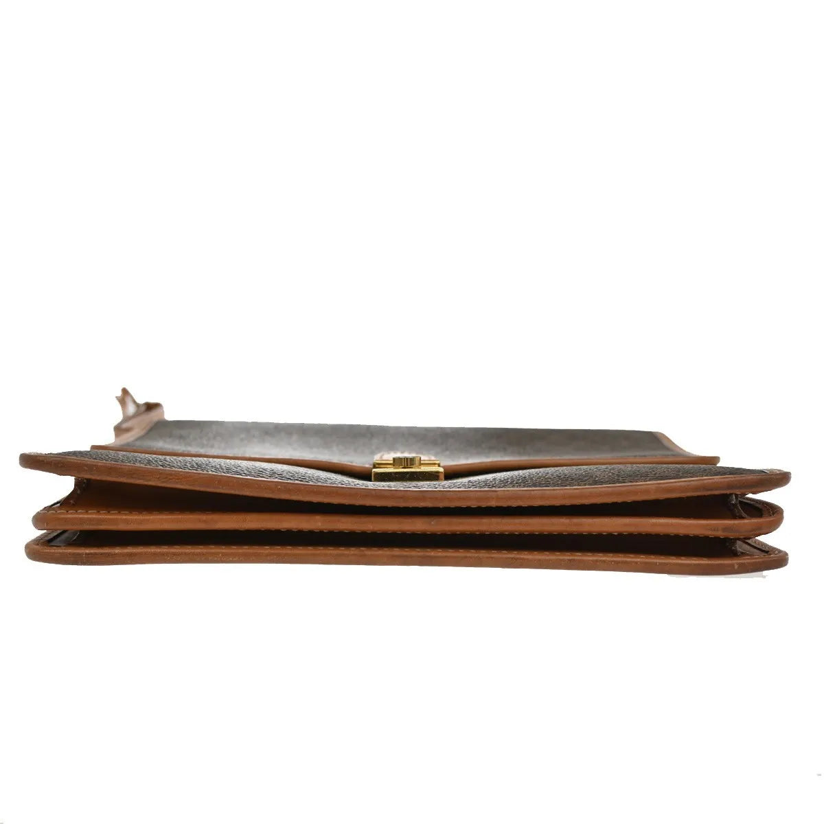Celine Macadam Pochette Canvas and Leather, Brown, Canvas, Clutch