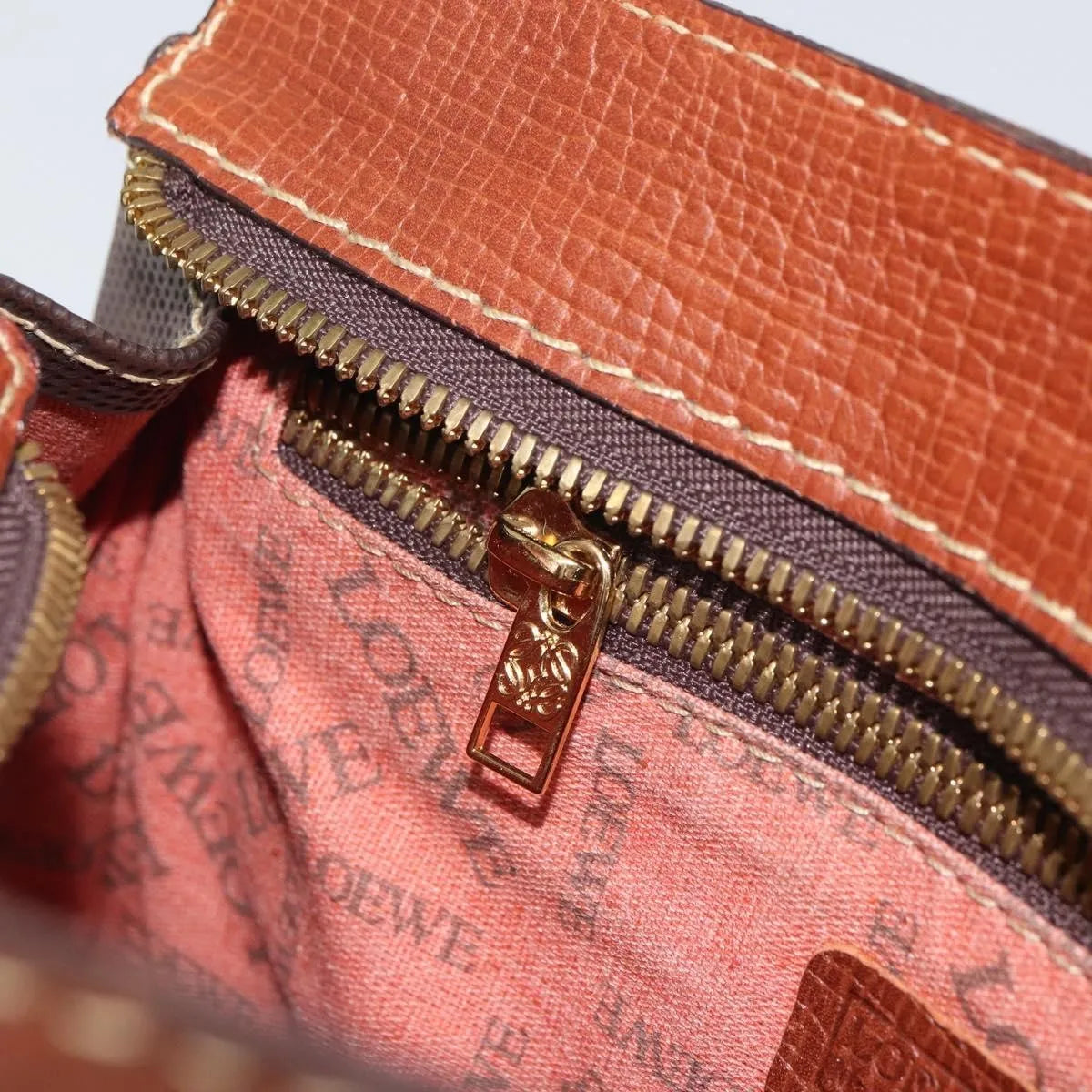 Loewe Anagram PVC Leather, Brown, PVC, Shoulder Bag