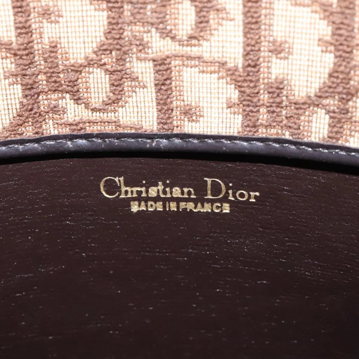 Christian Dior Vintage Trotter Canvas, Brown, Canvas, Handbag