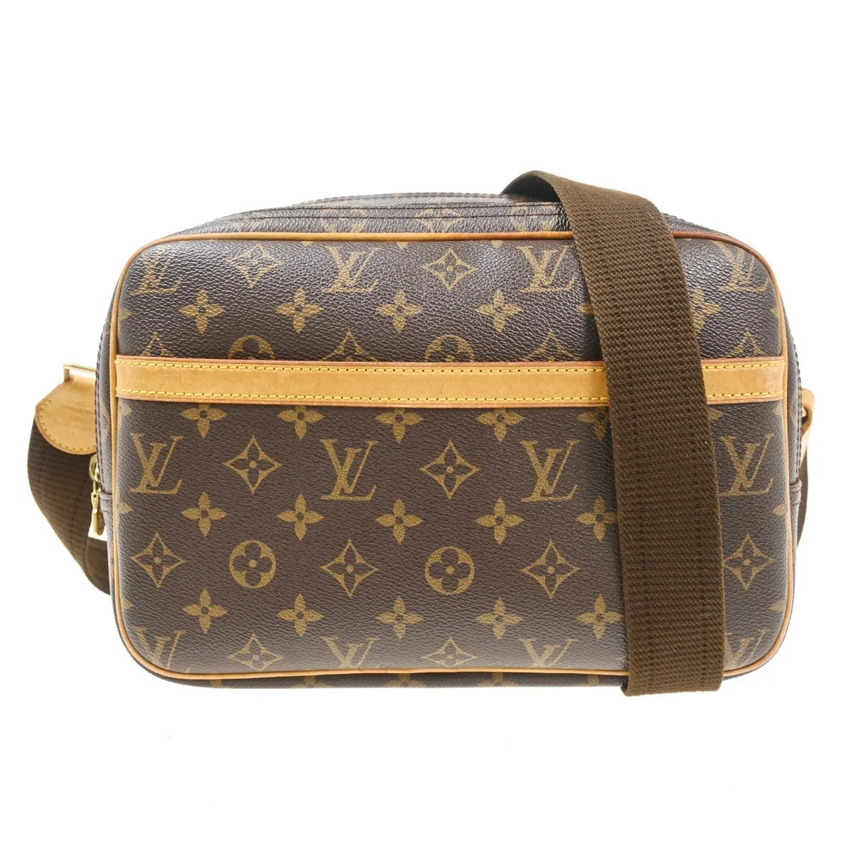 Louis Vuitton Reporter Monogram Canvas, Brown, Canvas, Shoulder Bag