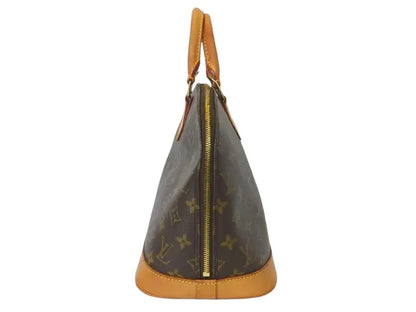 Louis Vuitton Alma Monogram, Brown, Canvas, Handbag