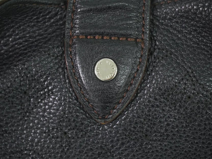 Louis Vuitton L Hobo Mahina Leather, Black, Leather, Shoulder Bag
