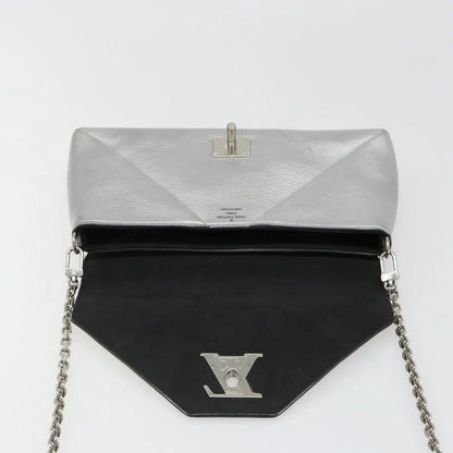 Louis Vuitton Love Note Chain Clutch Leather, Silver, Leather, Shoulder Bag