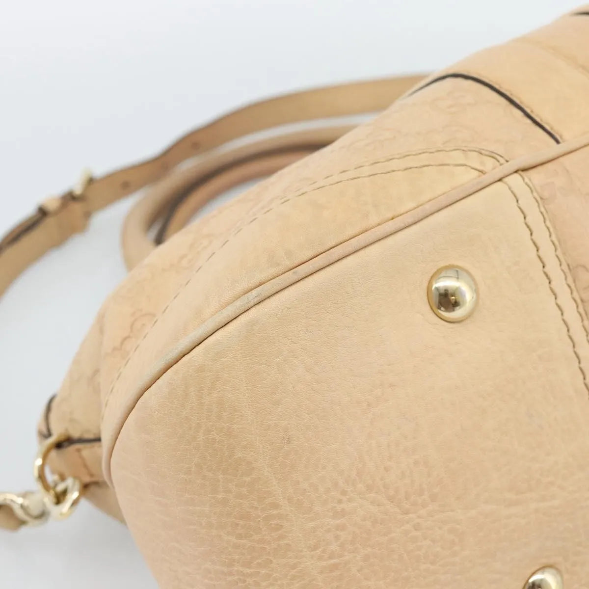 Gucci New Pelham Tote Guccissima Leather, Beige, Leather, Handbag