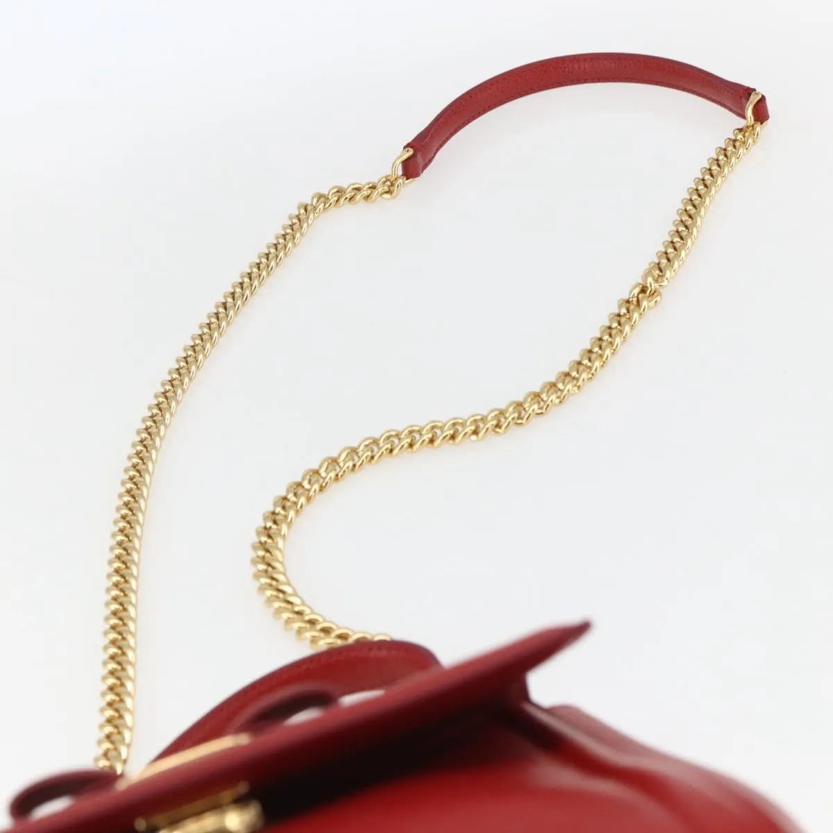 Salvatore Ferragamo Carrie Vara Saffiano Leather, Red, Leather, Shoulder Bag