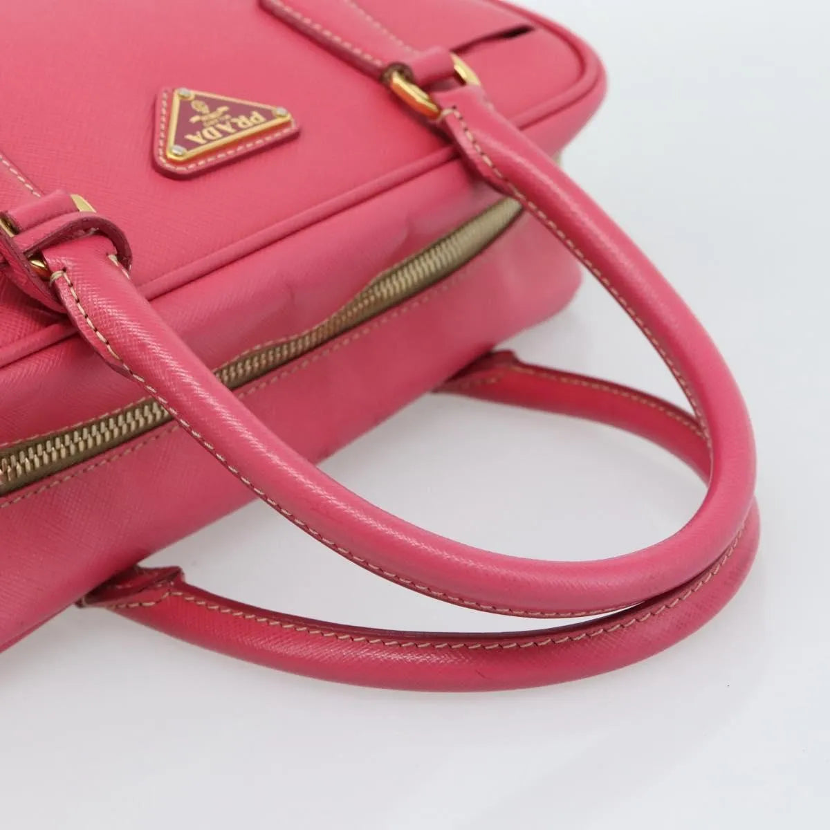 Prada Bauletto Saffiano Leather, Pink, Leather, Handbag