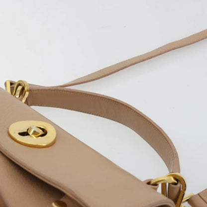 Saint Laurent Muse Two Leather, Beige, Leather, Handbag