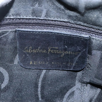 Salvatore Ferragamo Vara Bow camera Leather, Navy, Leather, Shoulder Bag