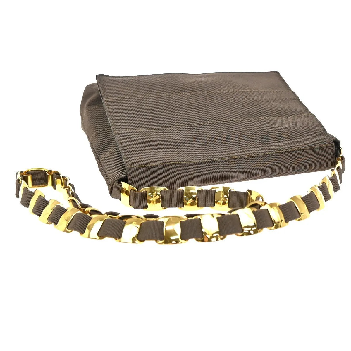 Salvatore Ferragamo Vala Canvas, Brown, Canvas, Shoulder Bag