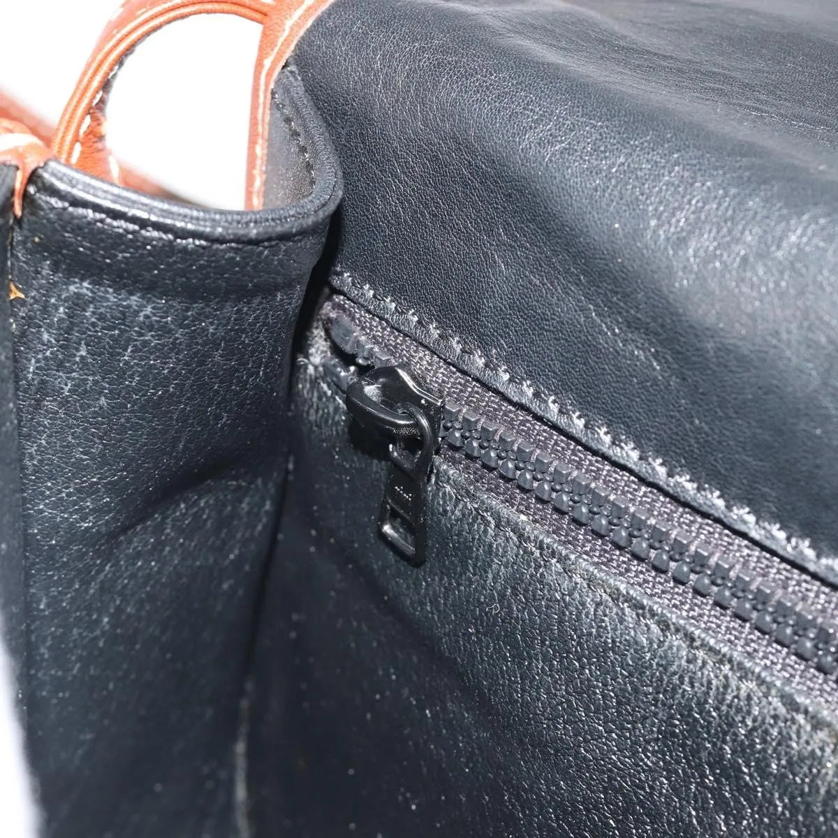 Celine Vintage Flap Leather, Black, Leather, Shoulder Bag