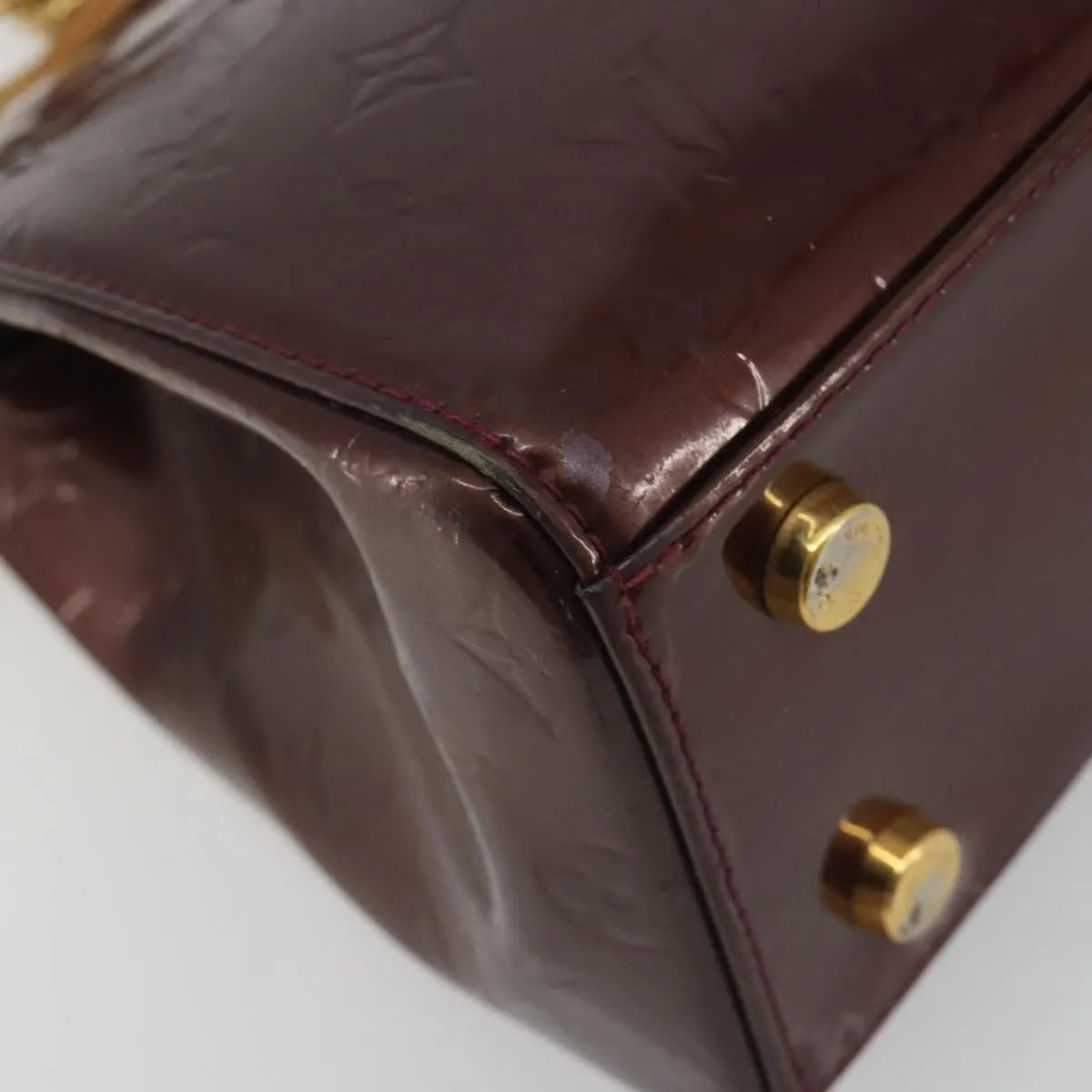 Louis Vuitton Brea Monogram Vernis, Burgundy, Patent Leather, Handbag