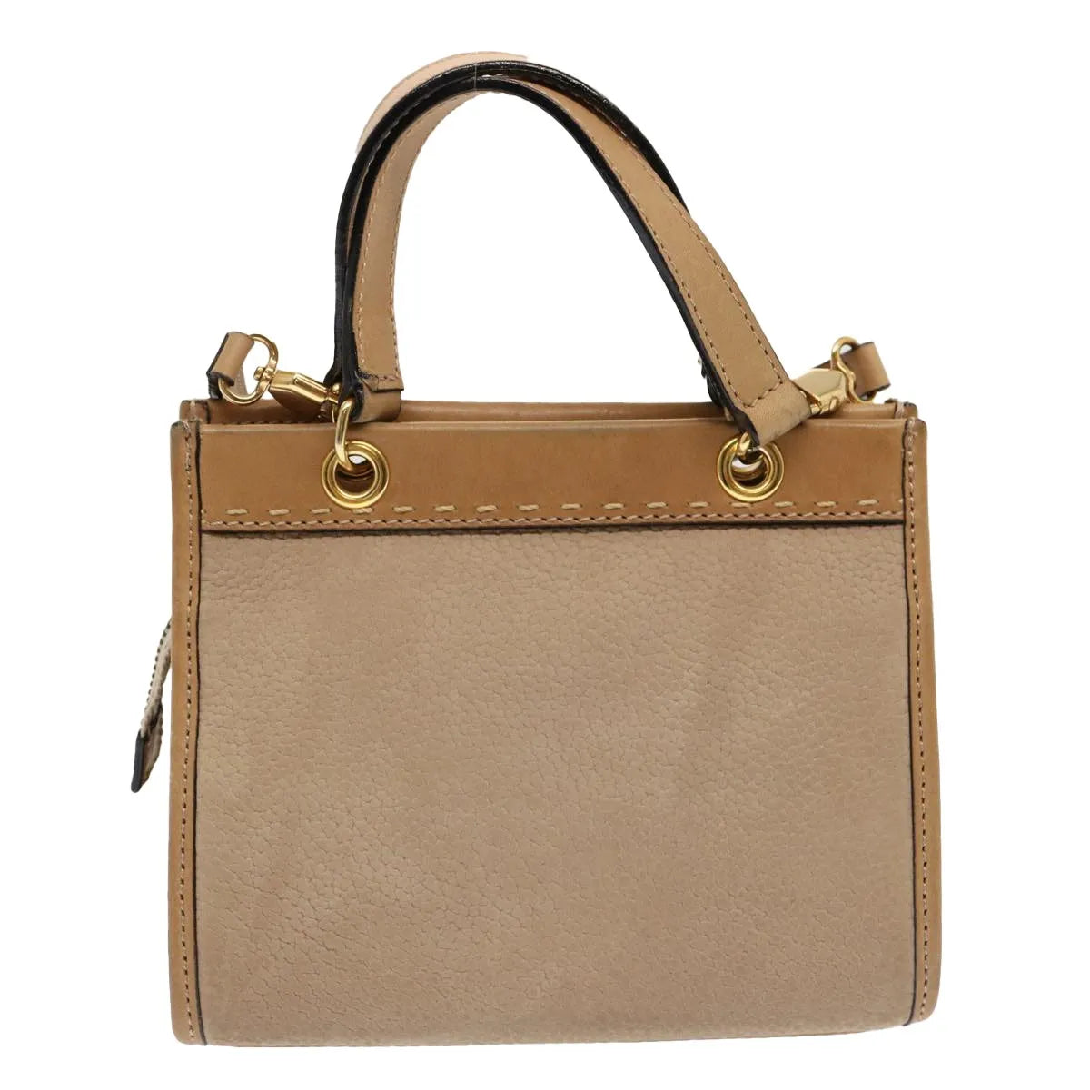 Celine vintage Leather, Beige, Leather, Handbag