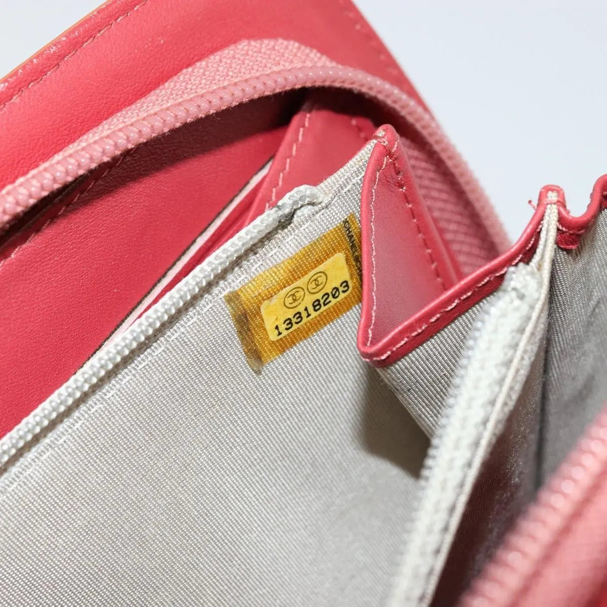 Chanel CC Logo Zip Around Patent, Orange, Patent Leather, Wallet