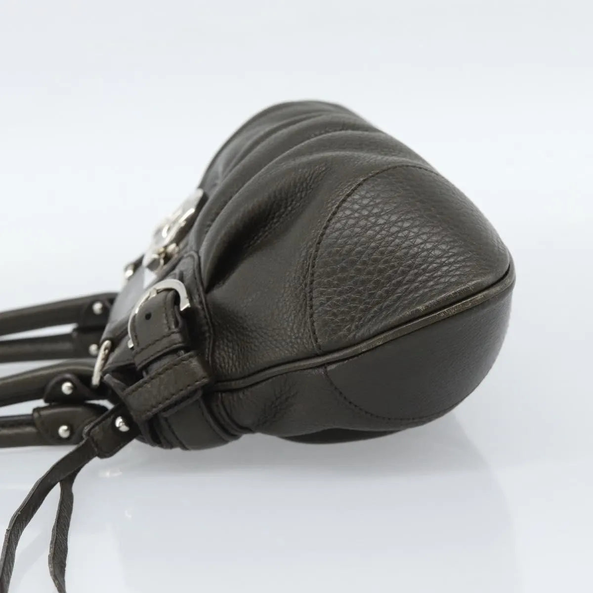 Salvatore Ferragamo Marisa Leather, Khaki, Leather, Handbag