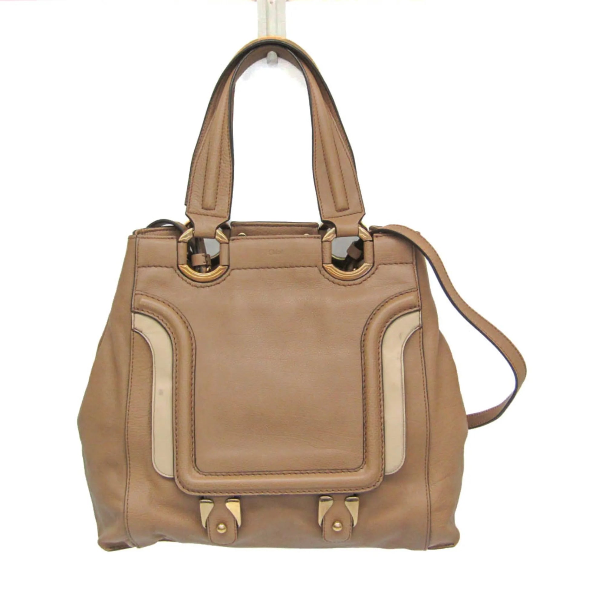 Chloe Vintage Leather, Brown, Leather, Handbag