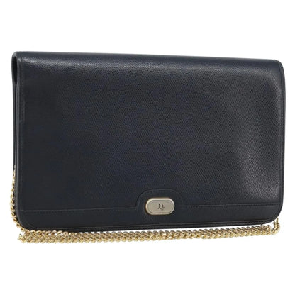 Christian Dior Vintage Honeycomb chain Canvas, Black, Canvas, Shoulder Bag