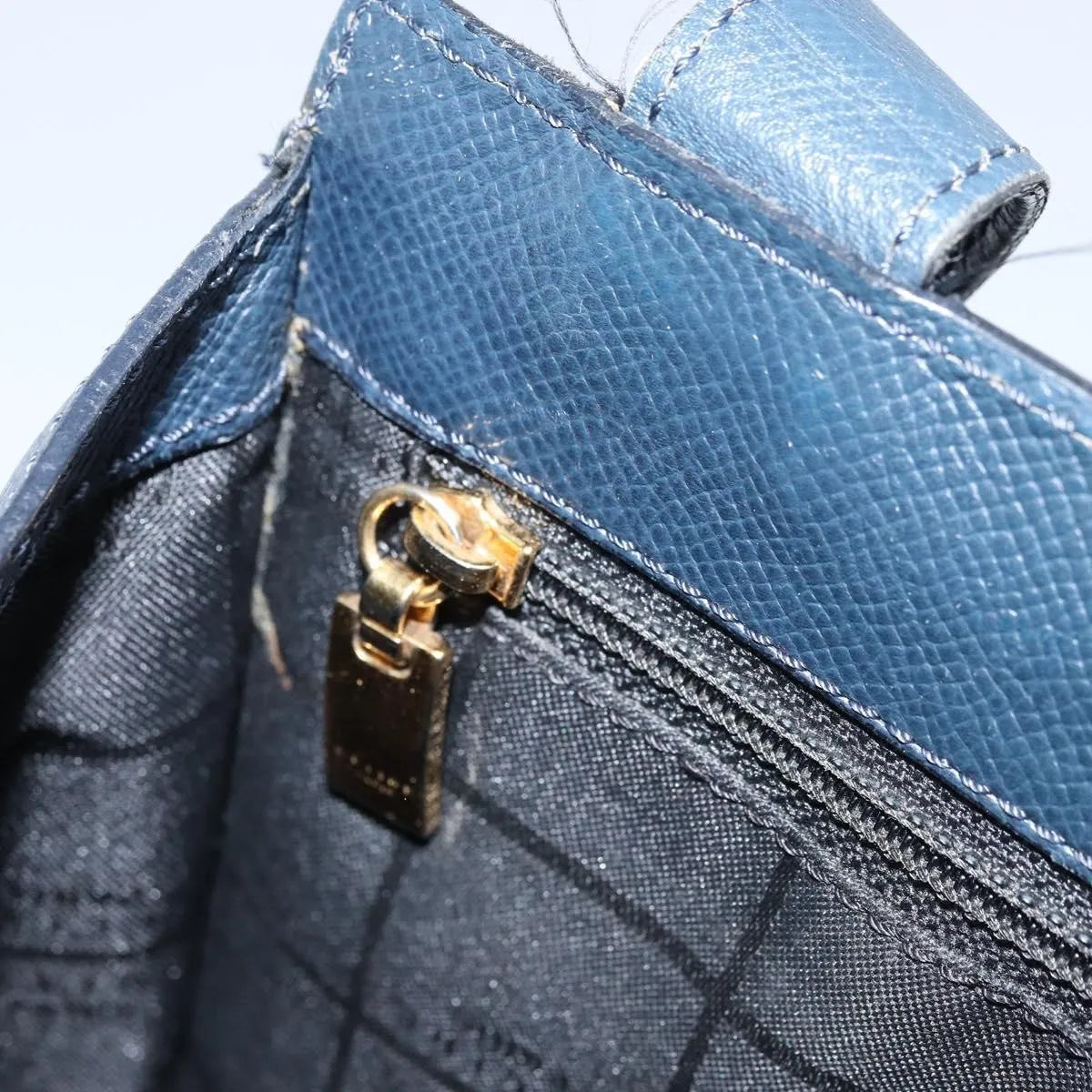 Celine Vintage Leather, Navy, Leather, Shoulder Bag