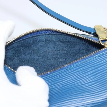 Louis Vuitton Soufflot Pochette Epi Leather, Blue, Leather, Clutch