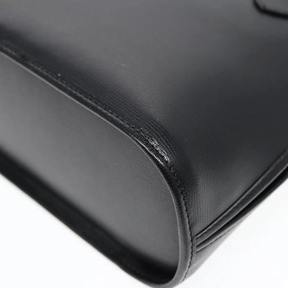 Celine Circle Logo Leather, Black, Leather, Handbag