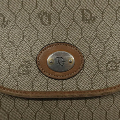 Christian Dior Vintage Honeycomb Canvas, Beige, Canvas, Shoulder Bag