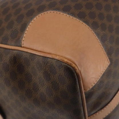 Celine Vintage Macadam Boston Canvas and Leather, Brown, Canvas, Handbag