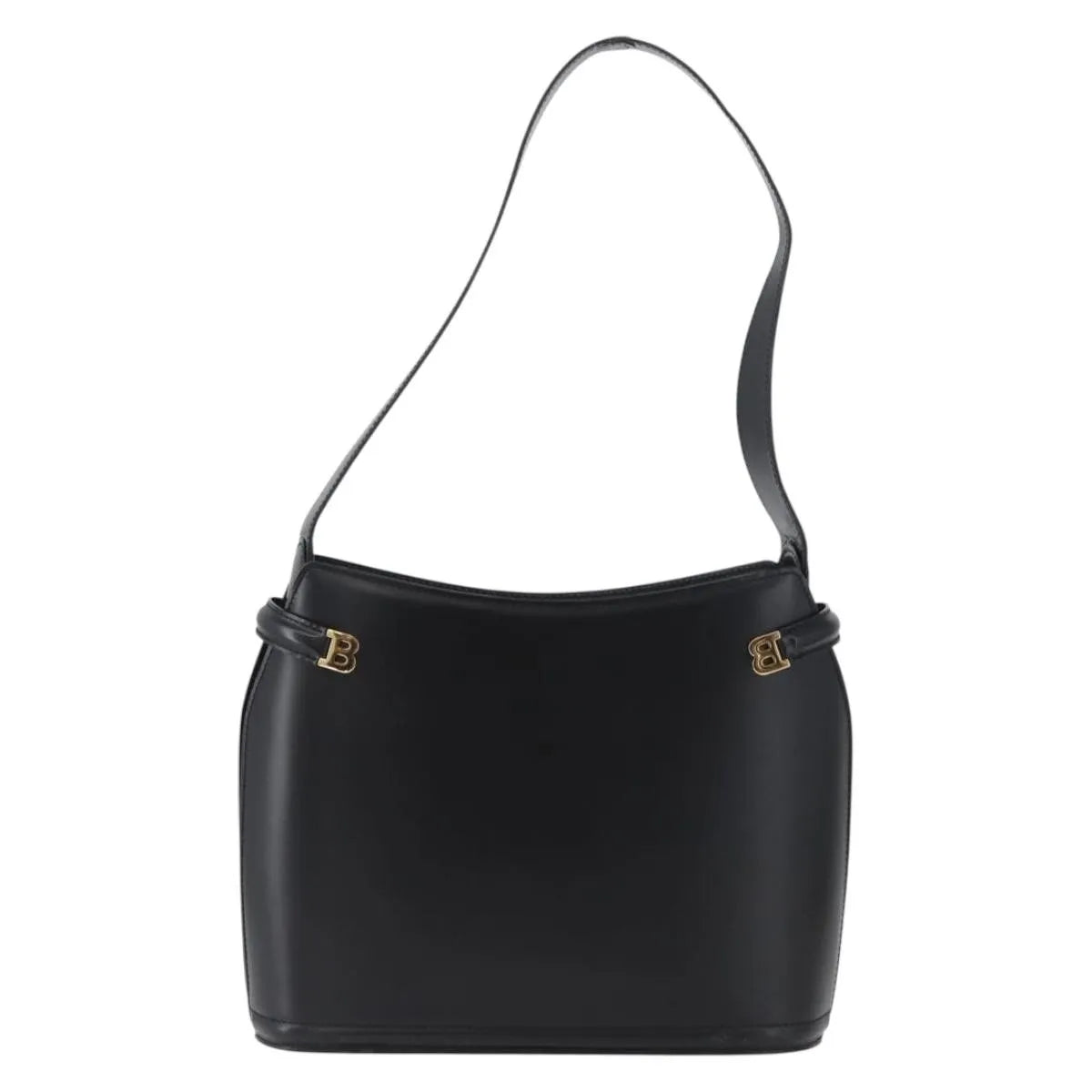Bally Vintage Leather, Black, Leather, Handbag