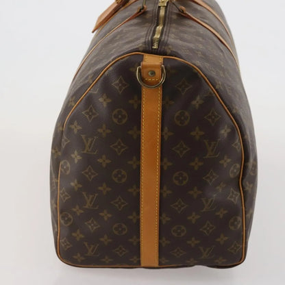 Louis Vuitton Keepall Bandoulière Monogram, Brown, Canvas, Travel Bag