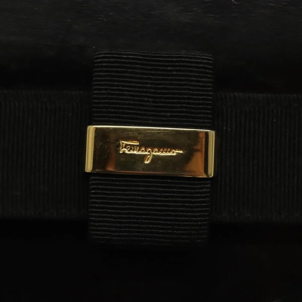 Salvatore Ferragamo Vala Leather, Black, Leather, Handbag
