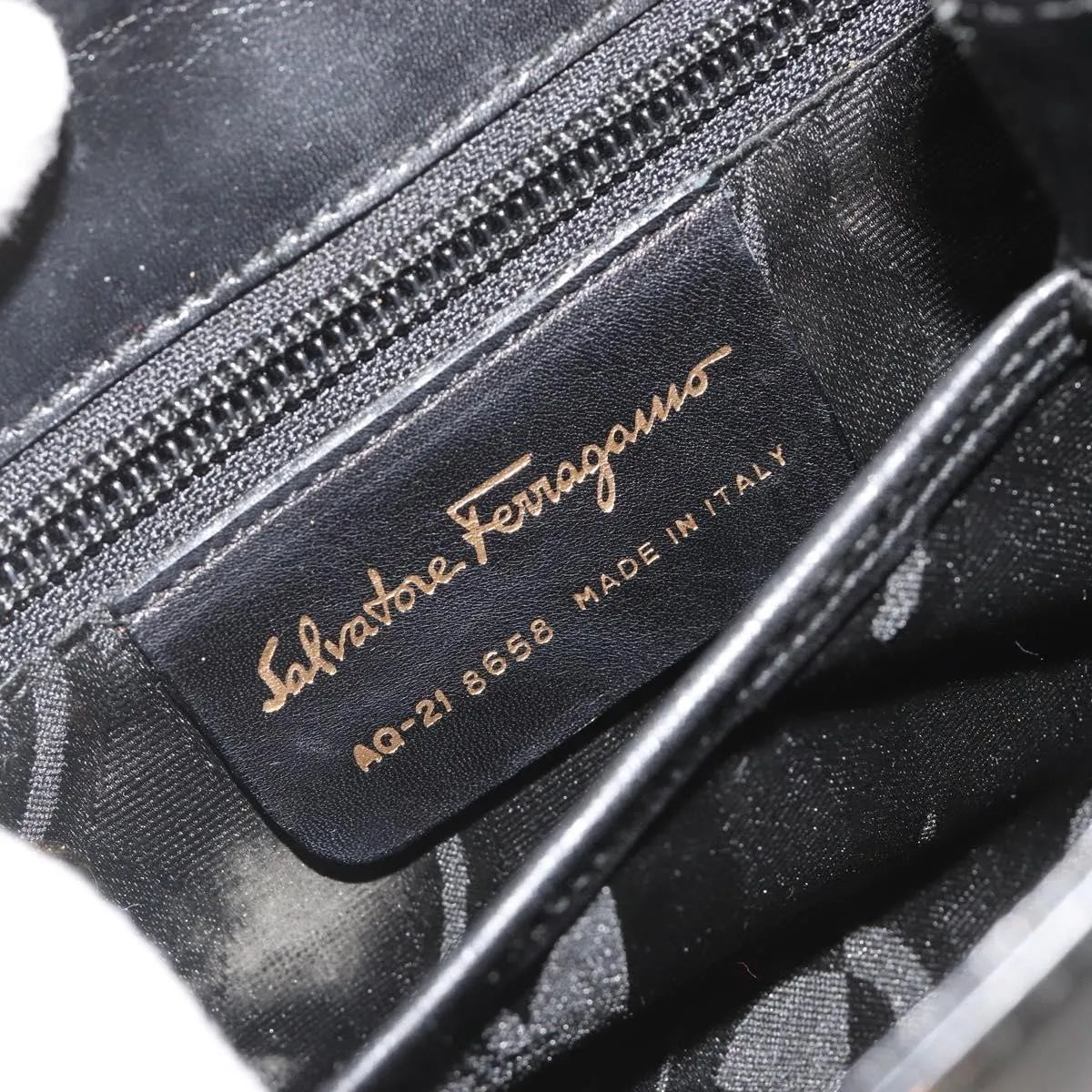 Salvatore Ferragamo Gancini Convertible Top Handle Leather, Black, Leather, Handbag
