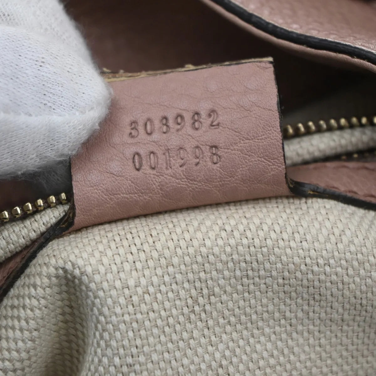 Gucci Soho Chain Strap Leather, Pink, Leather, Shoulder Bag