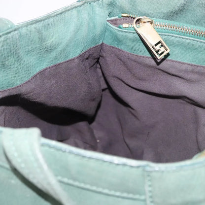 Fendi Vintage Tote leather, Green, Leather, Shoulder Bag