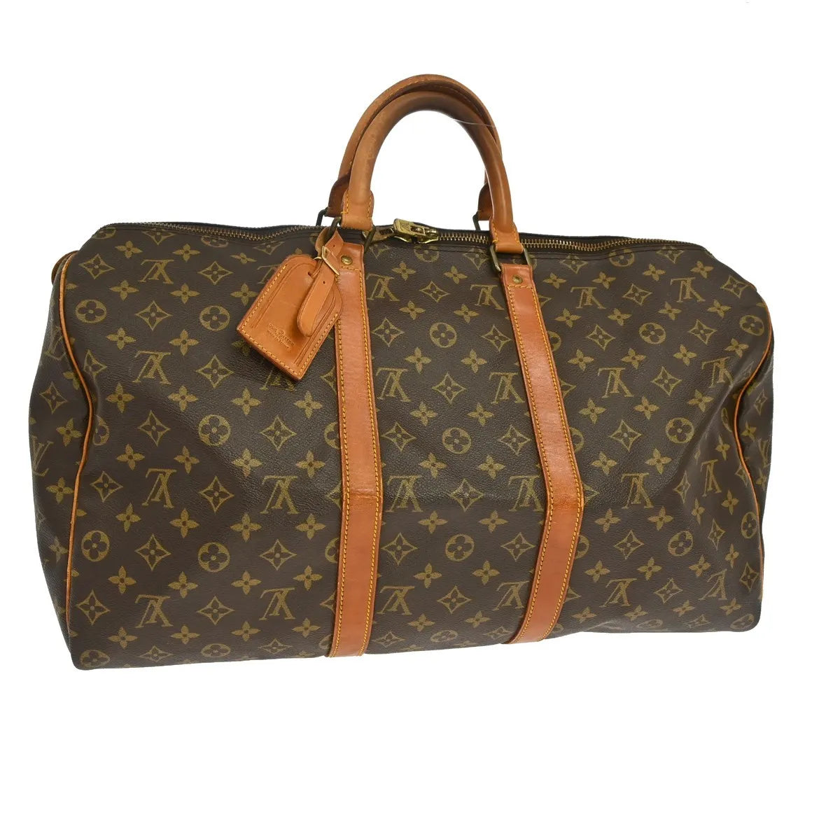 Louis Vuitton Keepall Monogram, Brown, Canvas, Travel Bag
