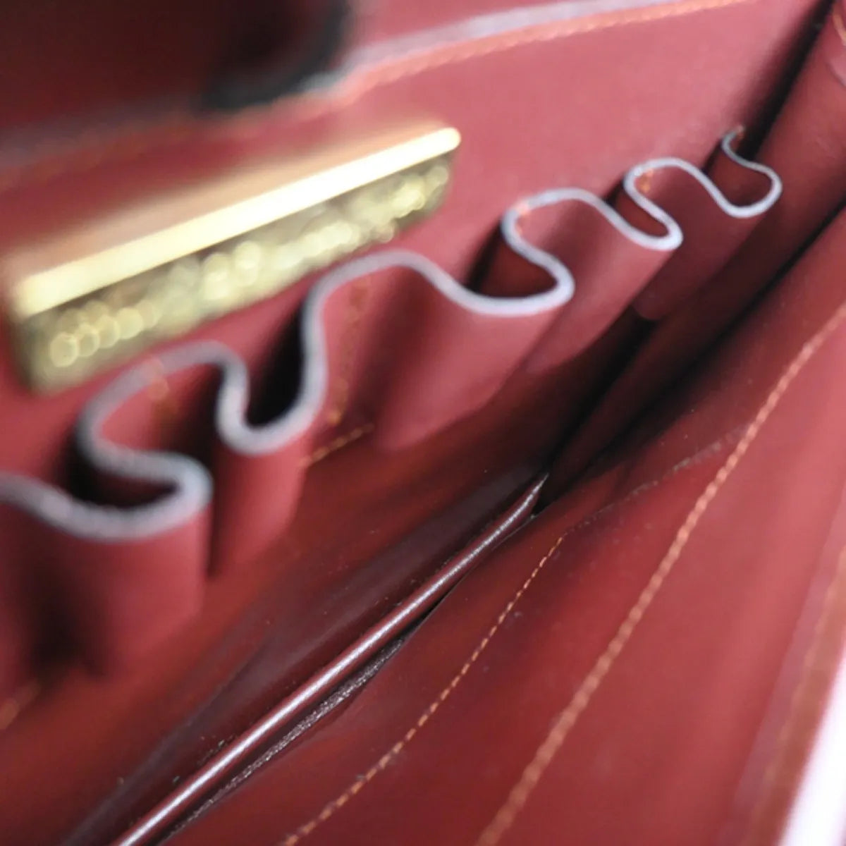 Cartier Must de Cartier Leather, Red, Leather, Shoulder Bag