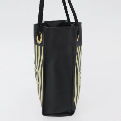 Fendi Fazzuolo Leather, Black, Polyester, Tote Bag