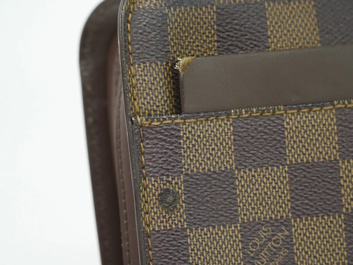 Louis Vuitton Pochette Saint Louis Damier, Brown, Canvas, Clutch