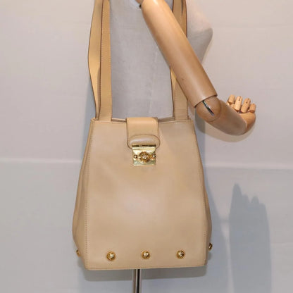 Salvatore Ferragamo Vintage Leather, Beige, Leather, Shoulder Bag