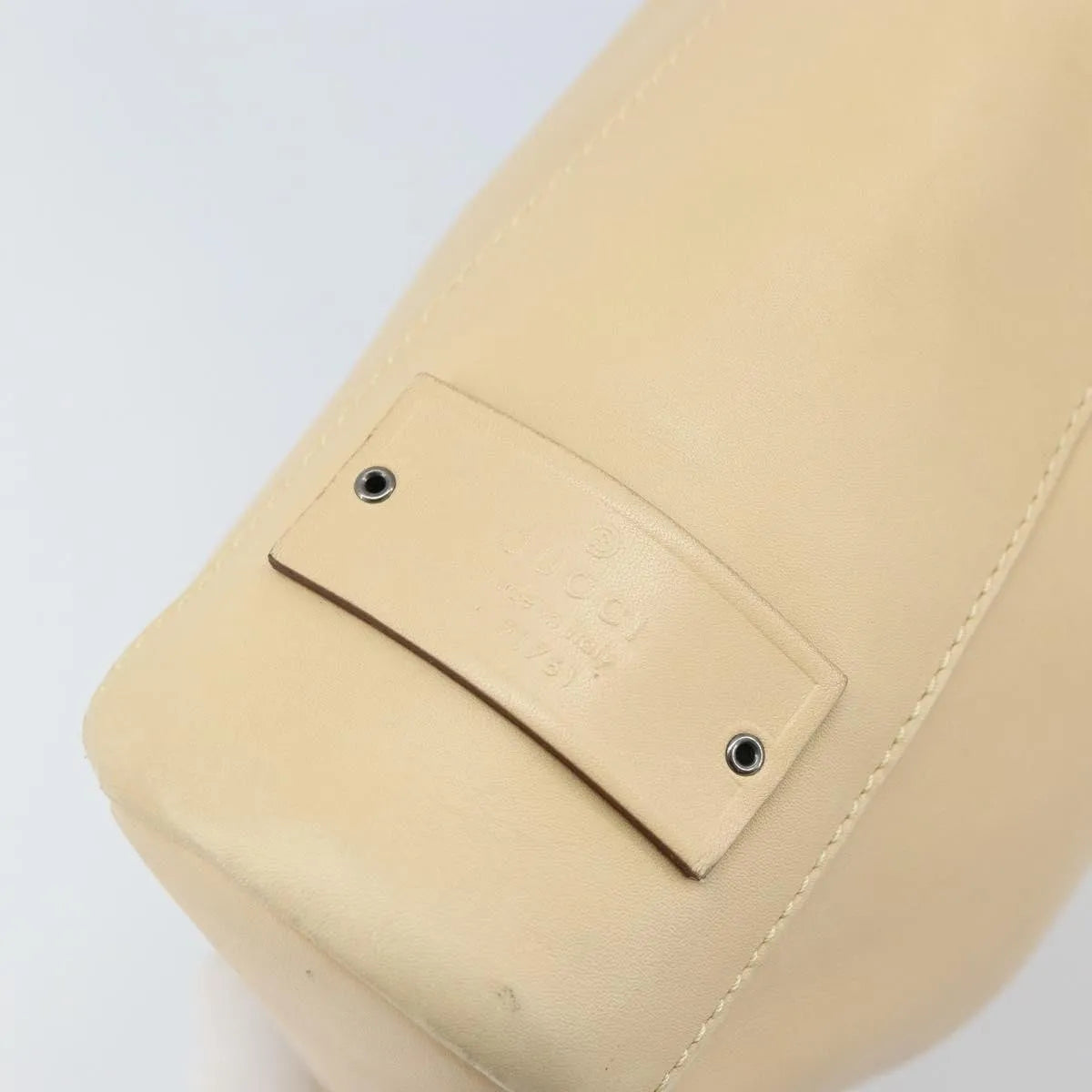 Gucci Vintage Leather, Beige, Leather, Shoulder Bag